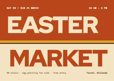 Easter market — rust and cream
