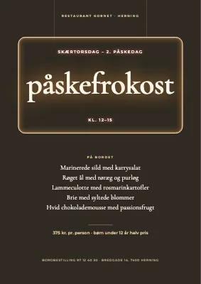 Påskefrokost i neon — restaurant i Herning