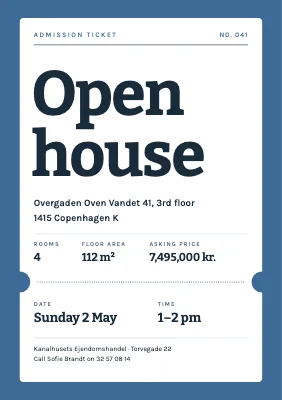 Estate agent — open house