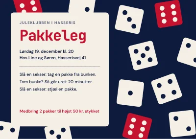 Pakkeleg — terninger og regler