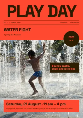 Play day in the park — magazine cover