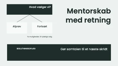 Mentorskab med retning