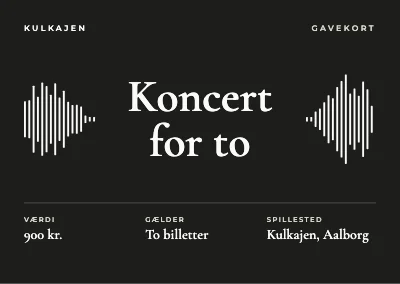 Gavekort — koncertbilletter
