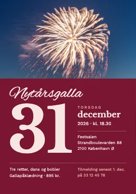 Nytårsgalla — 31. december