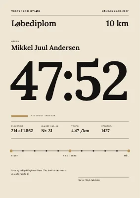 Løbediplom — 10 km