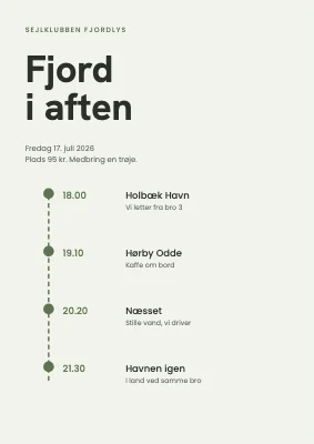 Aftensejlads — fjord i aften