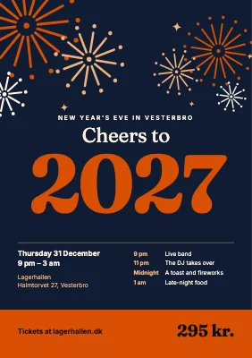 New Year's Eve party — cheers to the new year