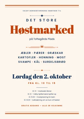 Høstmarked i Valby — klassisk bogtryk