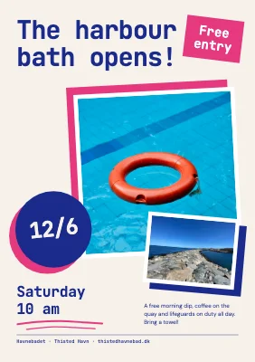 The harbour bath opens — summer party on the harbour