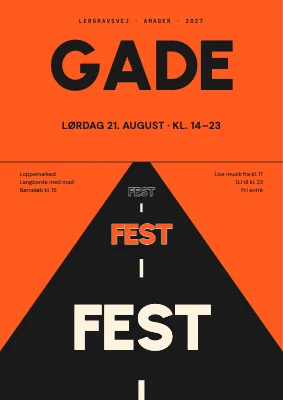 Gadefest med ekko — plakat
