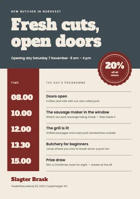 Butcher's — opening day programme