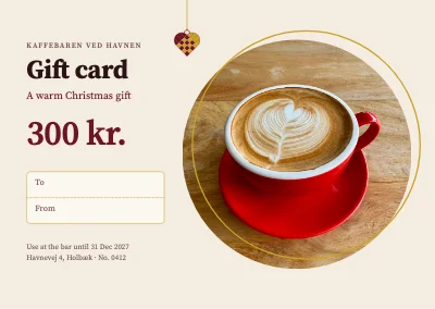 Christmas gift card — coffee bar