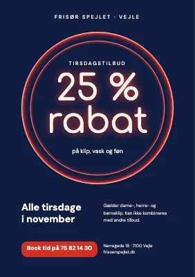 Frisørsalon — tirsdagstilbud