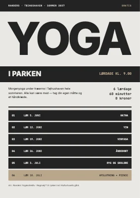 Yoga i parken — sommerprogram