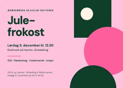 Julefrokost — Bauhaus i pink og grøn