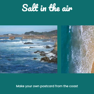 Salt in the air · coastal lettering