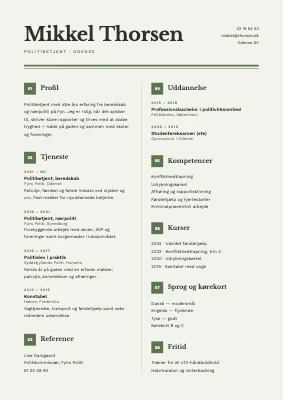 CV — politibetjent