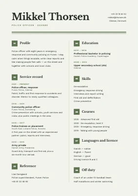 CV — police officer