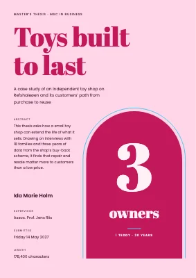 Master’s thesis — toy shop