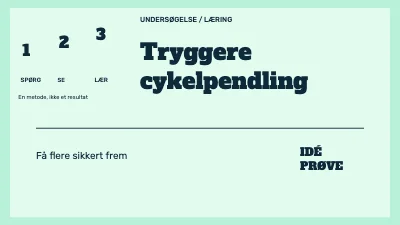 Tryggere cykelpendling