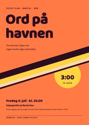 Poetry slam på havnen i Marstal