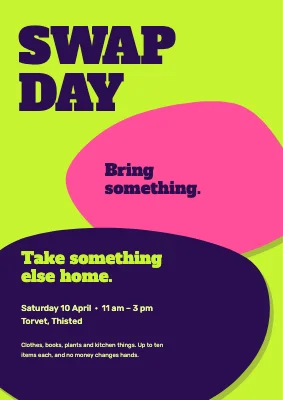 Swap day in Thisted — cut-paper shapes