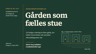 Arkitektkonkurrence — boliger ved havnen