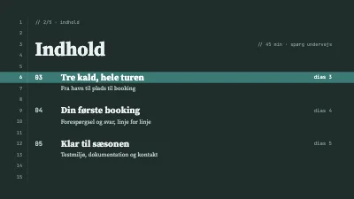 Side 2 af API-introduktion — havnepladser