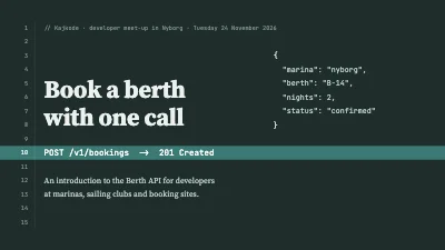 API introduction — marina berths