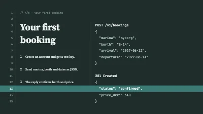 Page 4 of API introduction — marina berths