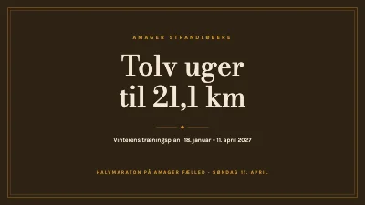 Løbeklub — træningsplan mod halvmaraton