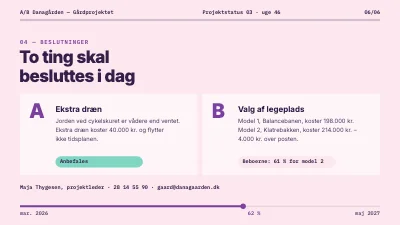 Side 6 af Projektstatus — gårdprojekt i boligforening