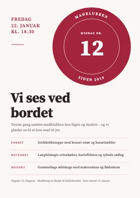 Madklub — segl og vintermenu