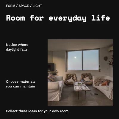Room for everyday life · architectural index