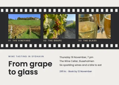 Wine tasting — film strip