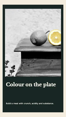 Colour on the plate · Book jacket