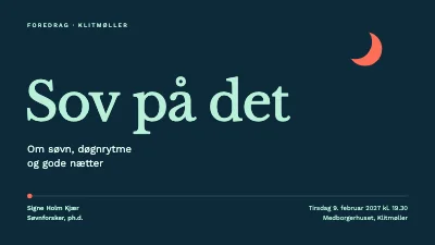 Søvnforedrag — én nat på syv dias