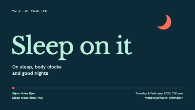 Sleep talk — one night in seven slides