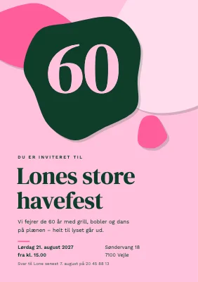 60-års fødselsdag — havefest med papirklip
