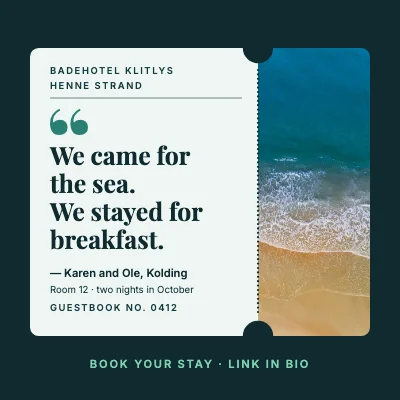 Seaside hotel — guestbook quote