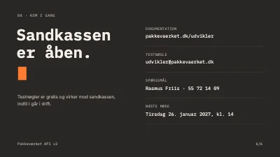 Side 6 af API-introduktion — udviklermøde