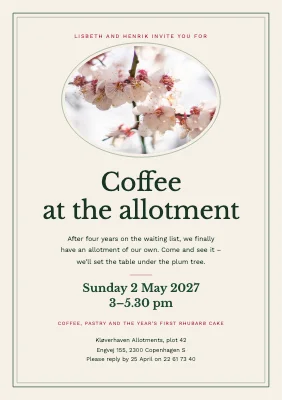 Coffee invitation to the allotment