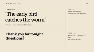 Page 6 of Talk on sleep — a third of a life