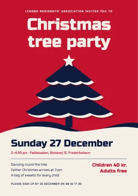 Christmas tree party — cut paper