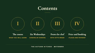 Page 2 of Cookery course — the autumn kitchen