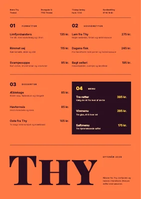 Bistro — efterårsmenu