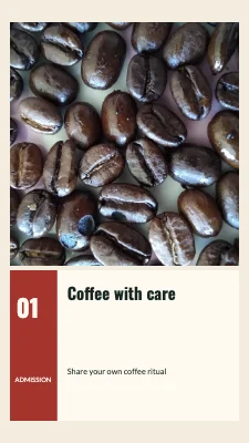 Coffee with care · Photo ticket