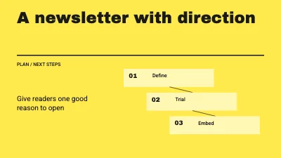 A newsletter with direction