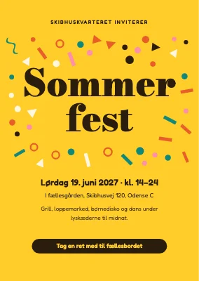 Sommerfest i gården — konfetti