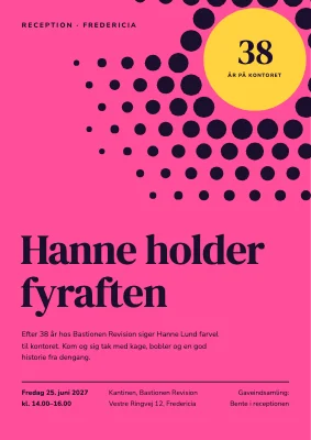 Pensionistreception — Hanne holder fyraften